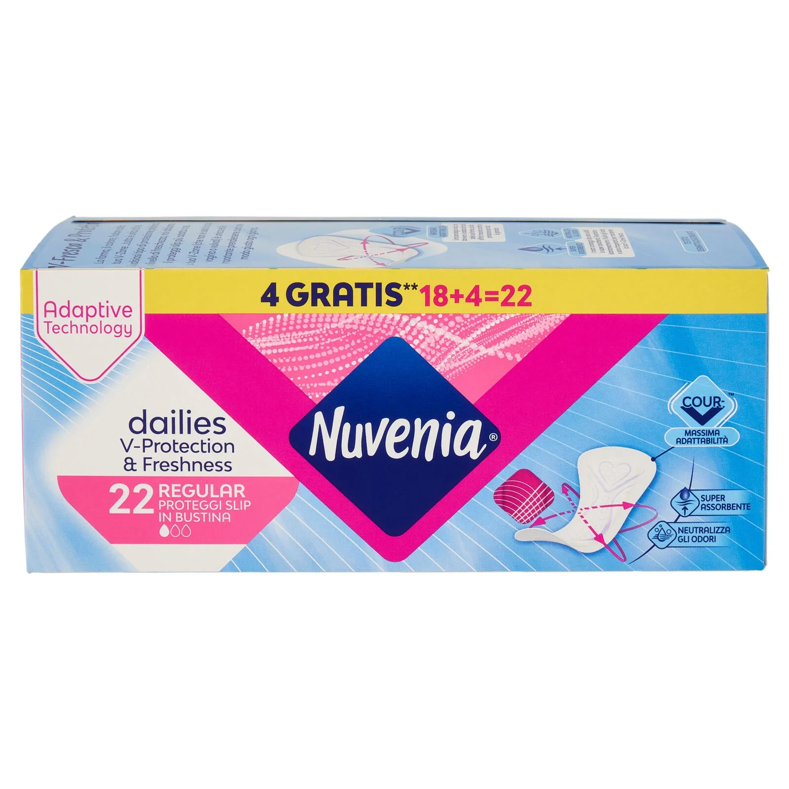Nuvenia dailies V-Protection & Freshness Regular Proteggi Slip in Bustina 22 pz - Image 2
