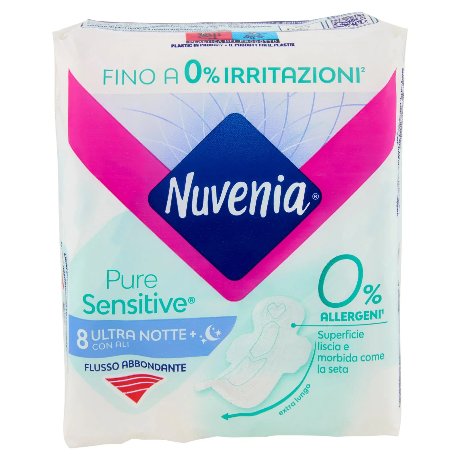 Nuvenia PureSensitive Ultra Notte con Ali 8 pz - Image 2