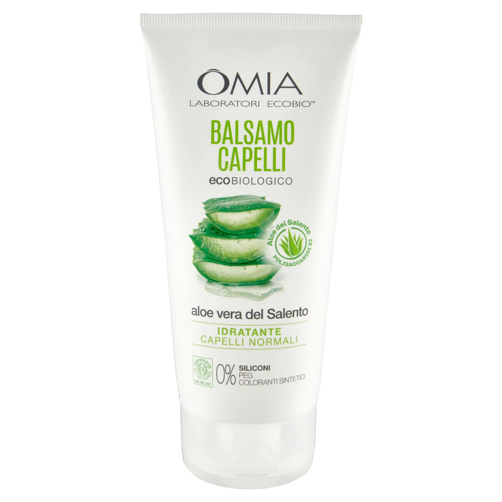 Omia Laboratori Ecobio Balsamo Capelli ecobiologico aloe vera del Salento Idratante 180 ml - Image 2