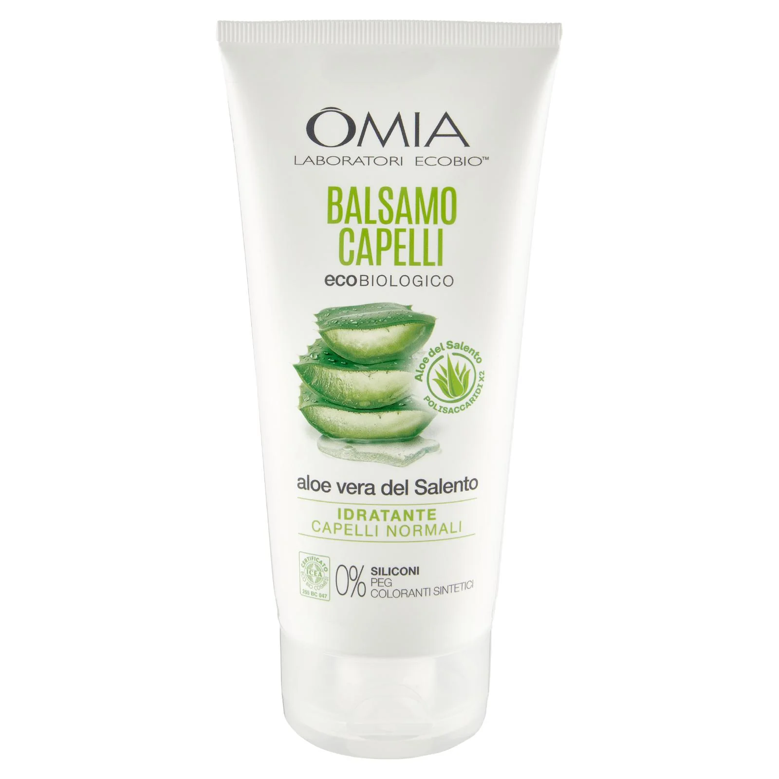 Omia Laboratori Ecobio Balsamo Capelli ecobiologico aloe vera del Salento Idratante 180 ml - Image 3