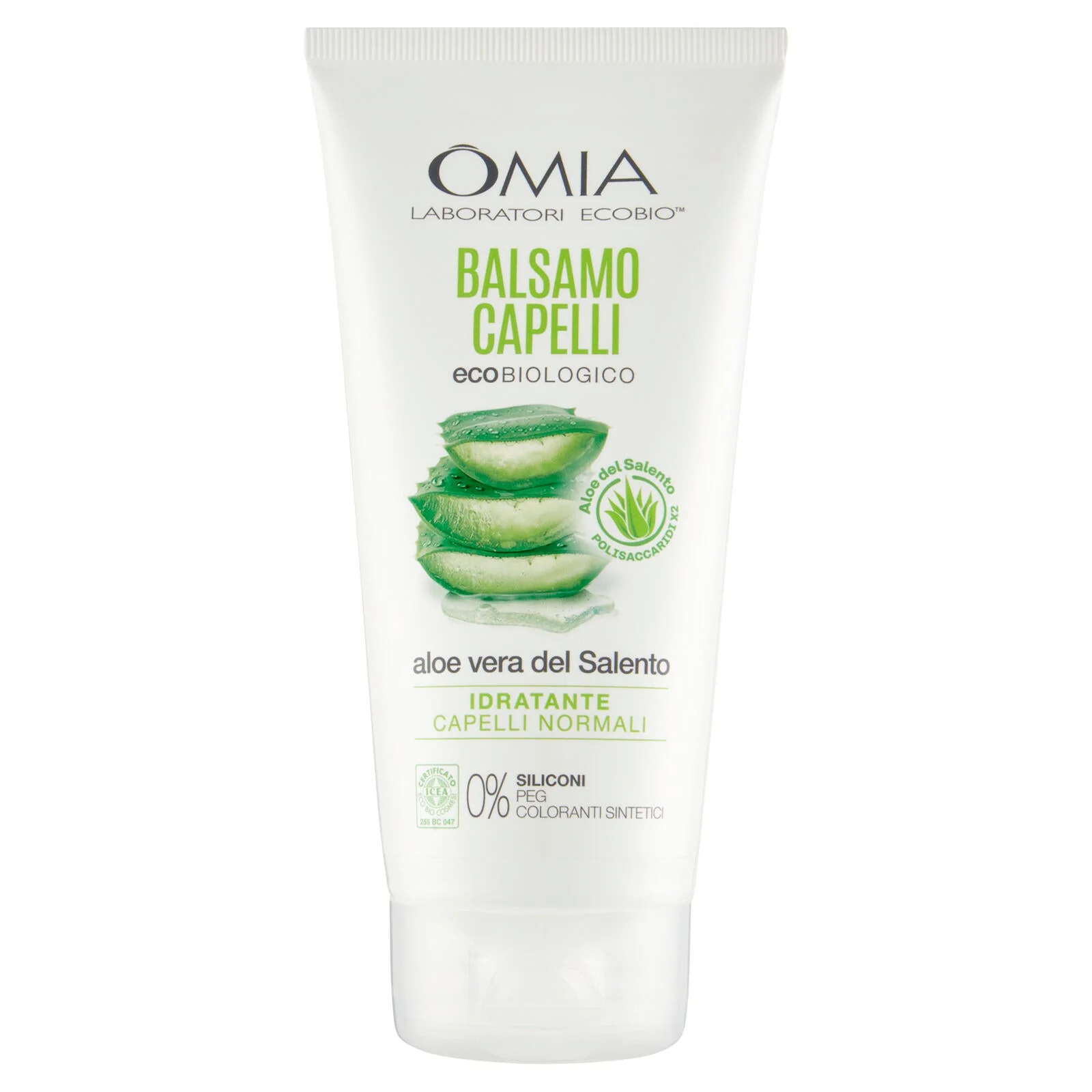 Omia Laboratori Ecobio Balsamo Capelli ecobiologico aloe vera del Salento Idratante 180 ml - Image 4