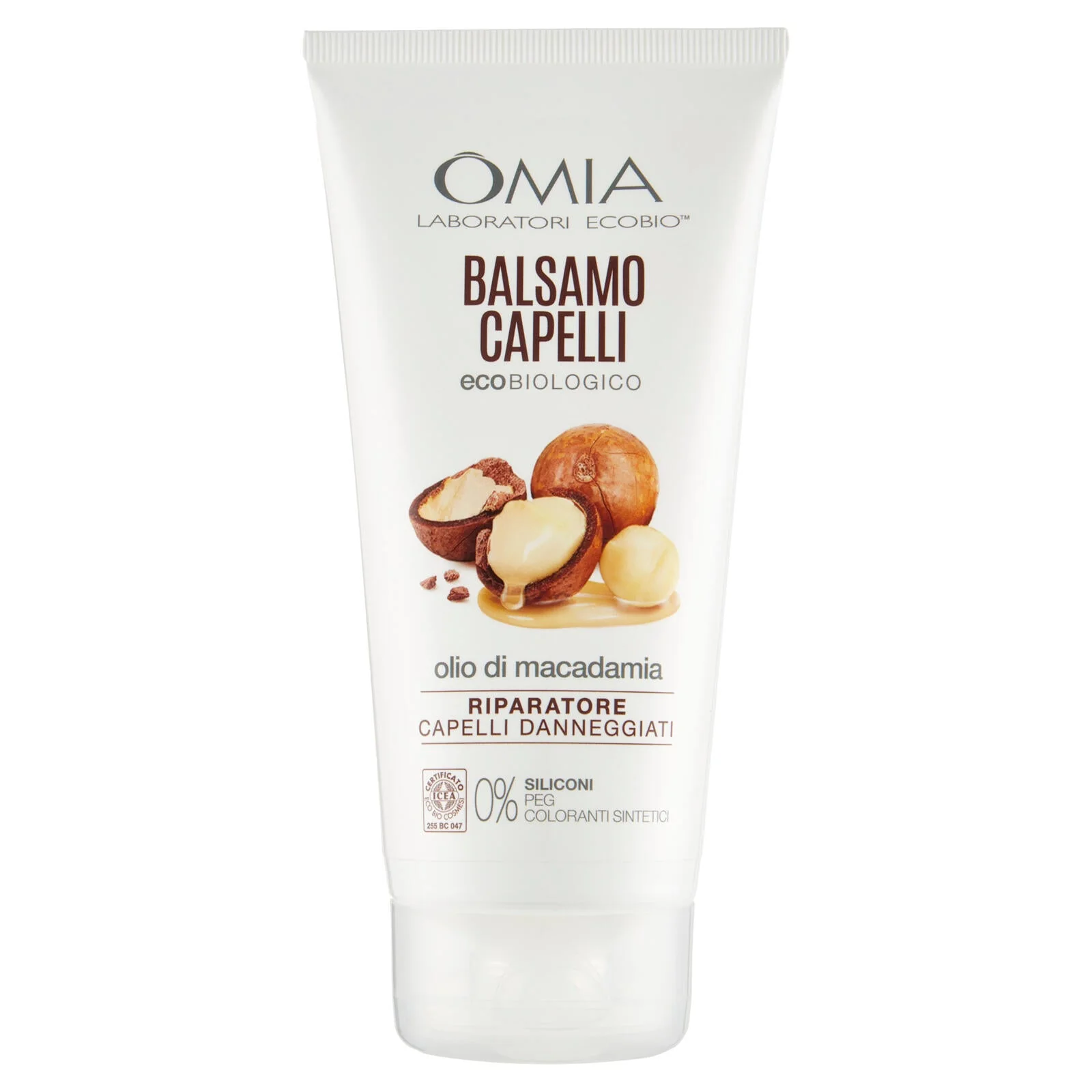Omia Laboratori Ecobio Balsamo Capelli ecobiologico olio di macadamia Riparatore 180 ml - Image 2