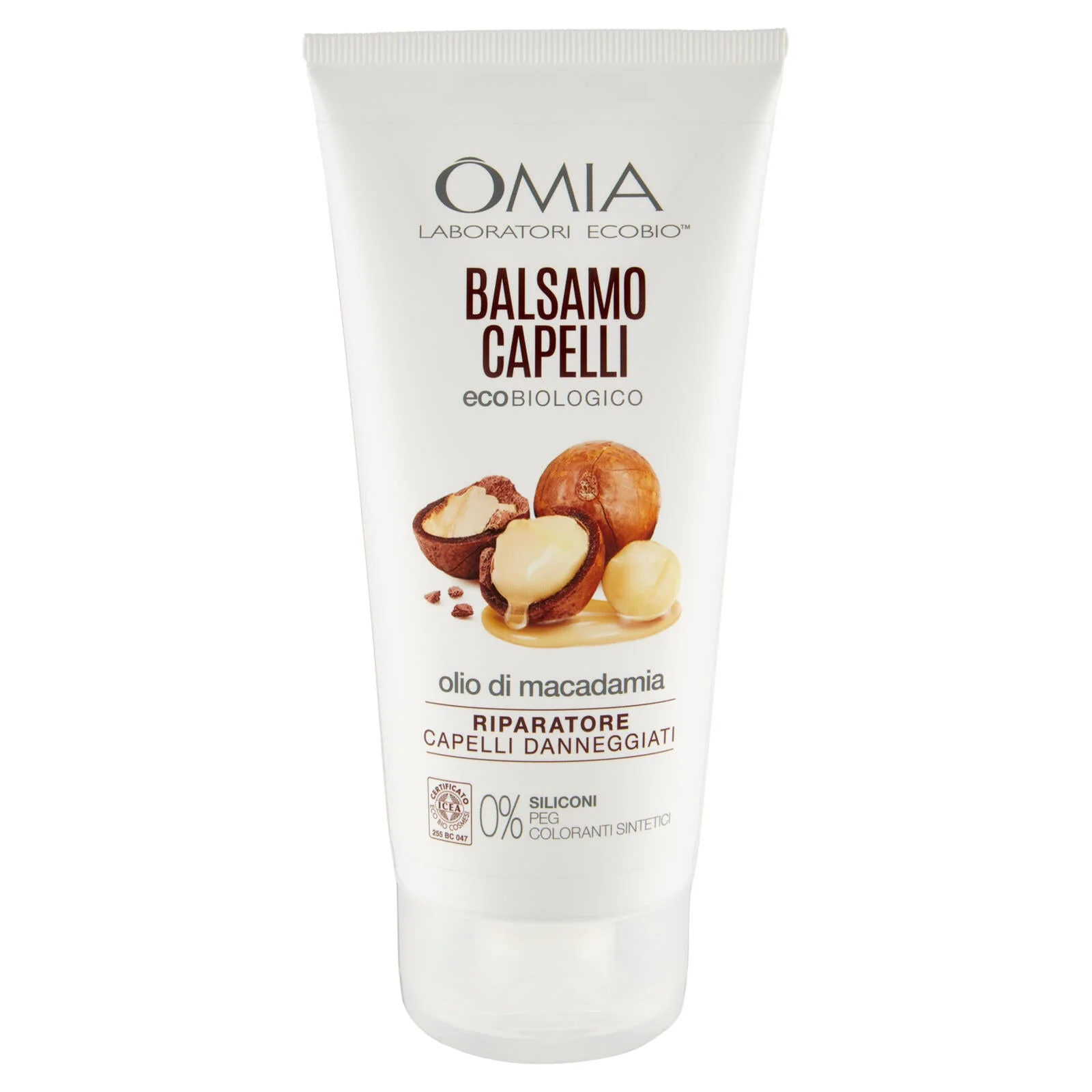 Omia Laboratori Ecobio Balsamo Capelli ecobiologico olio di macadamia Riparatore 180 ml - Image 3