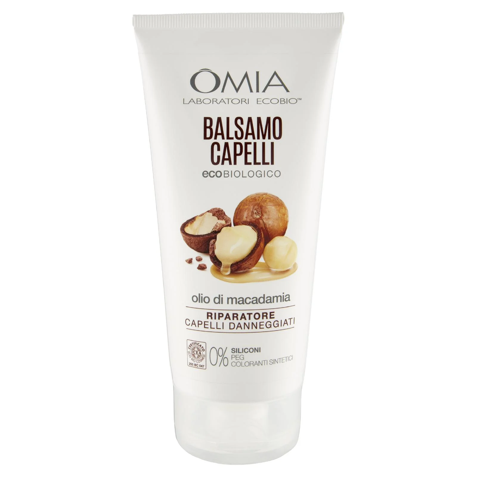 Omia Laboratori Ecobio Balsamo Capelli ecobiologico olio di macadamia Riparatore 180 ml - Image 4