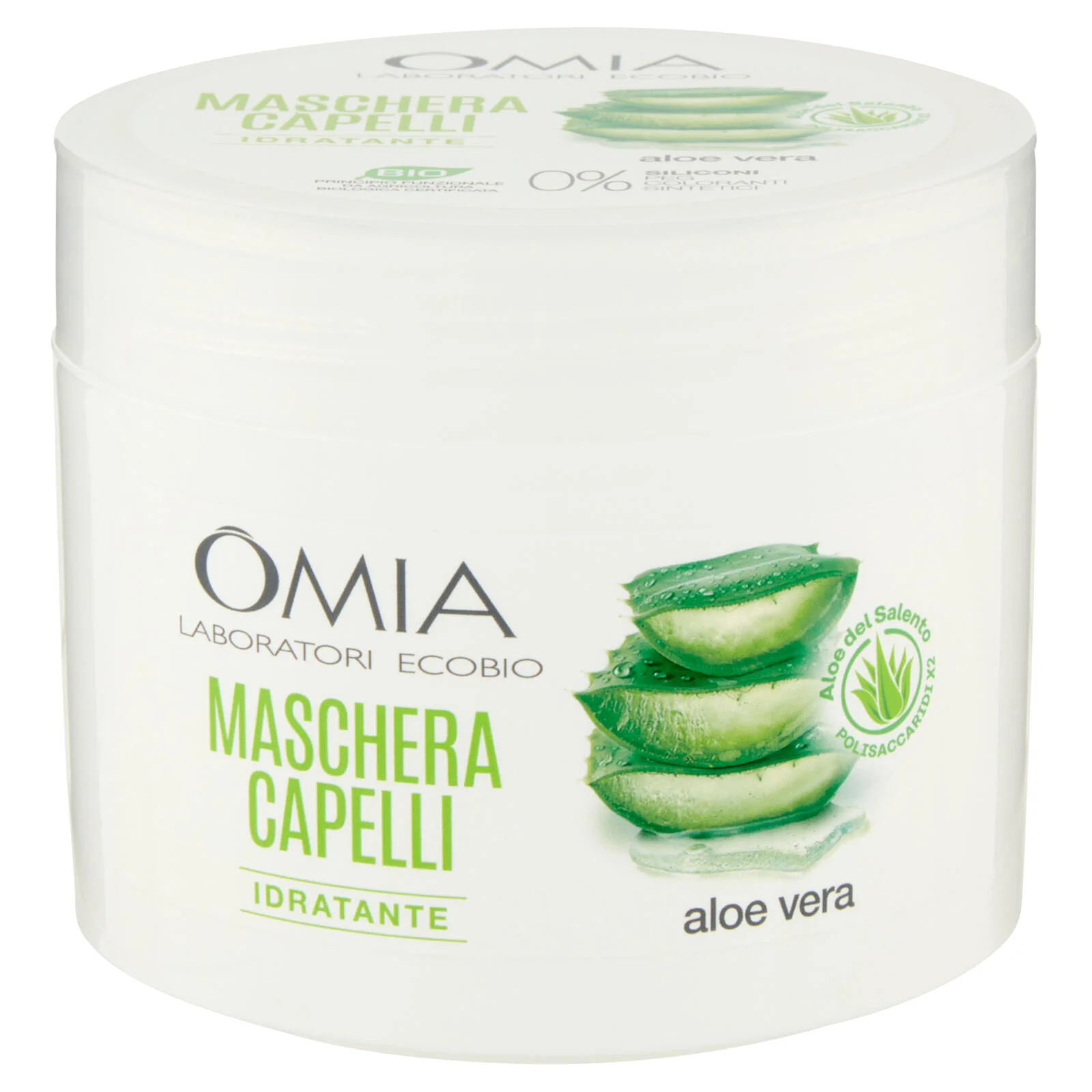 Omia Laboratori Ecobio Maschera Capelli Idratante aloe vera 250 ml - Image 2