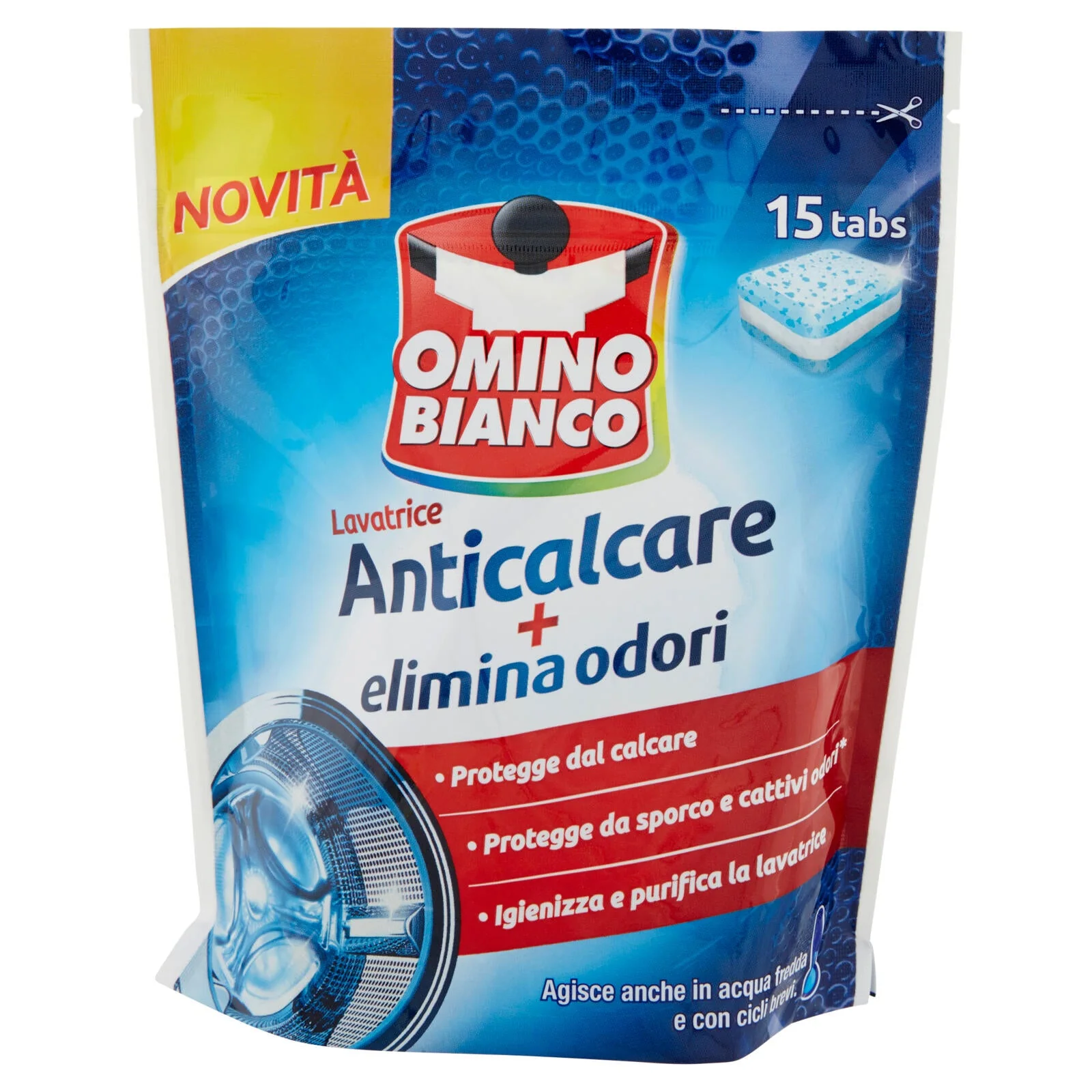 Omino Bianco Lavatrice Anticalcare + elimina odori 15 tabs 240 g - Image 2