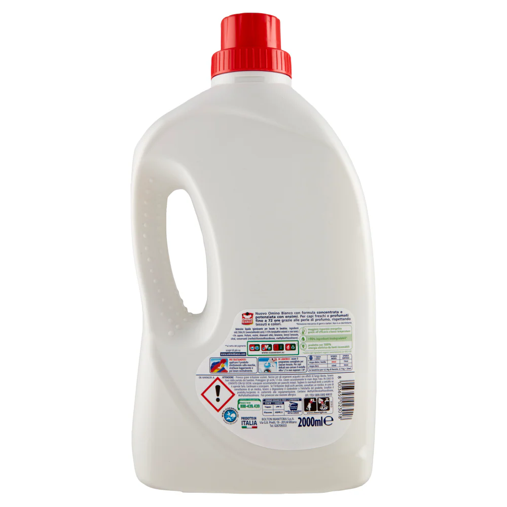 Omino Bianco - Detersivo Lavatrice Liquido Igienizzante - 2000 ml - Image 2