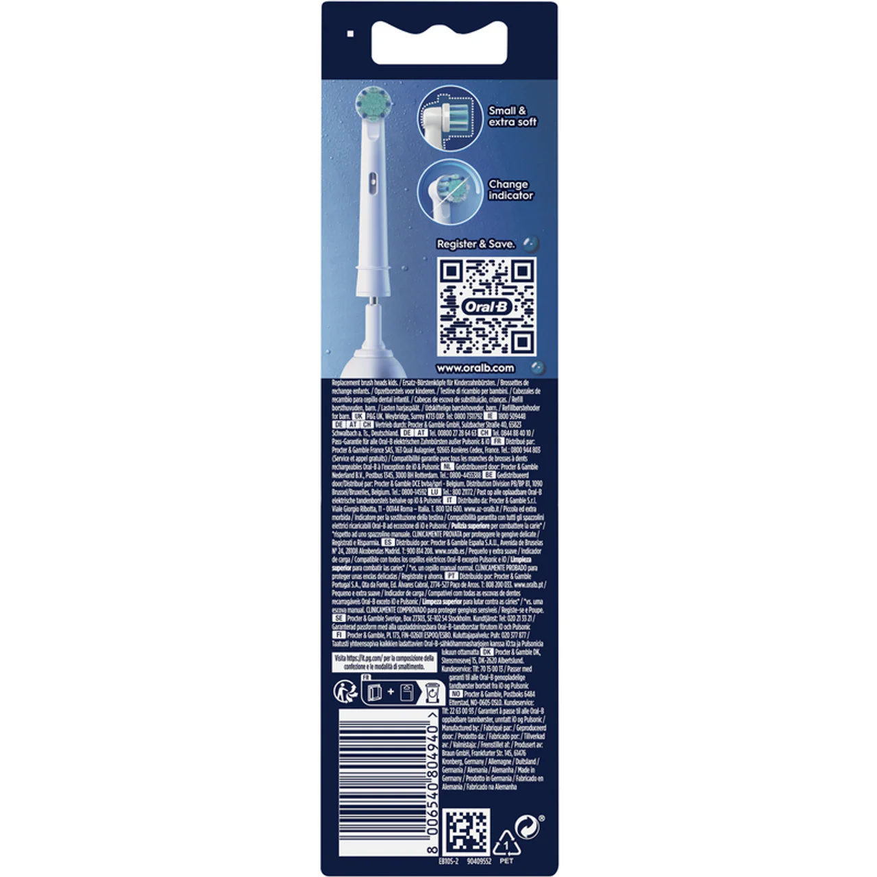 ORAL B - Ricambi spazzolino elettrico per bambini PRO KIDS 3+ SPIDERMAN - 2 pezzi - Image 2