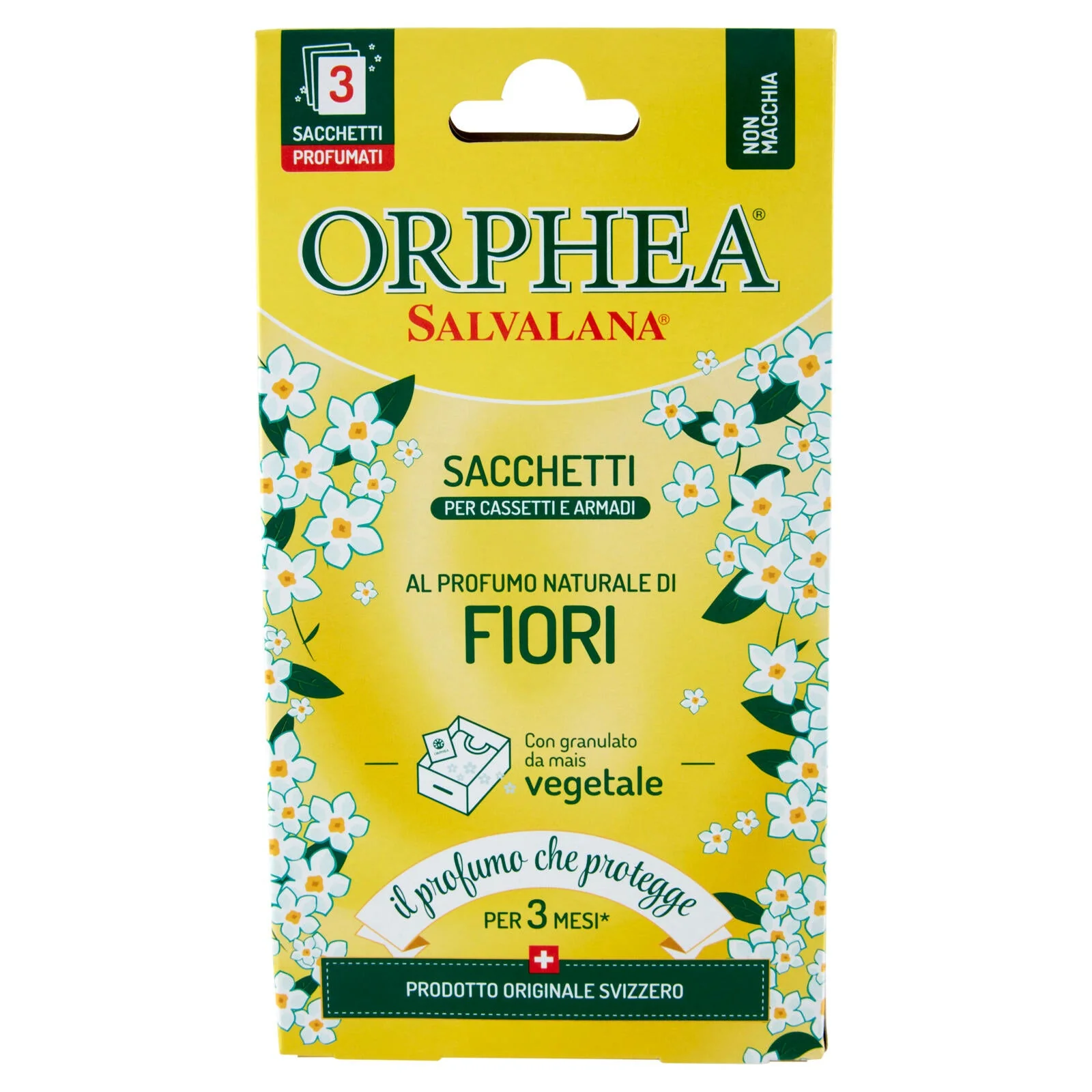 Orphea Salvalana Sacchetti per Cassetti e Armadi al Profumo Naturale di Fiori 3 pz - Image 2