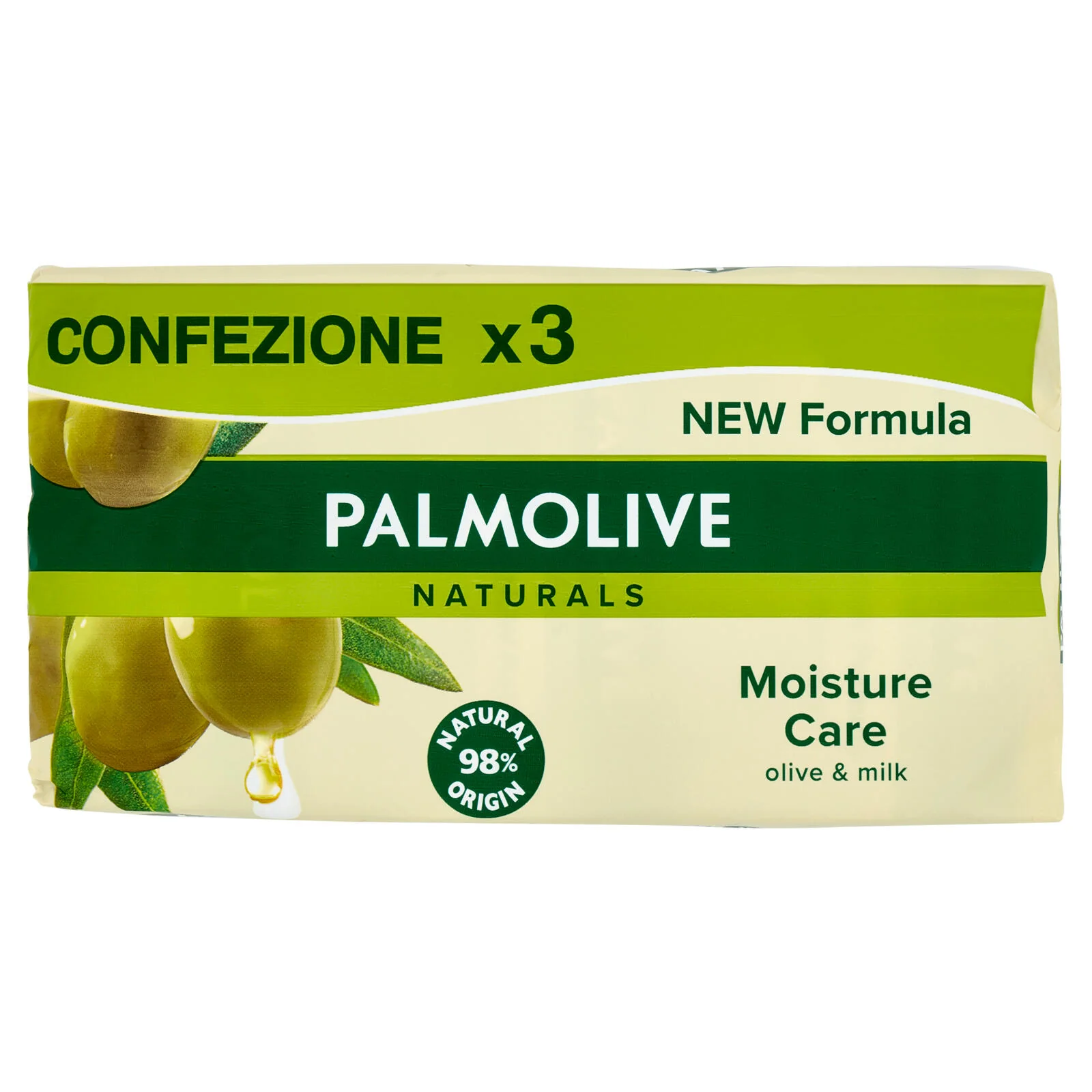 Palmolive sapone solido Naturals Oliva e Latte 3x90 g