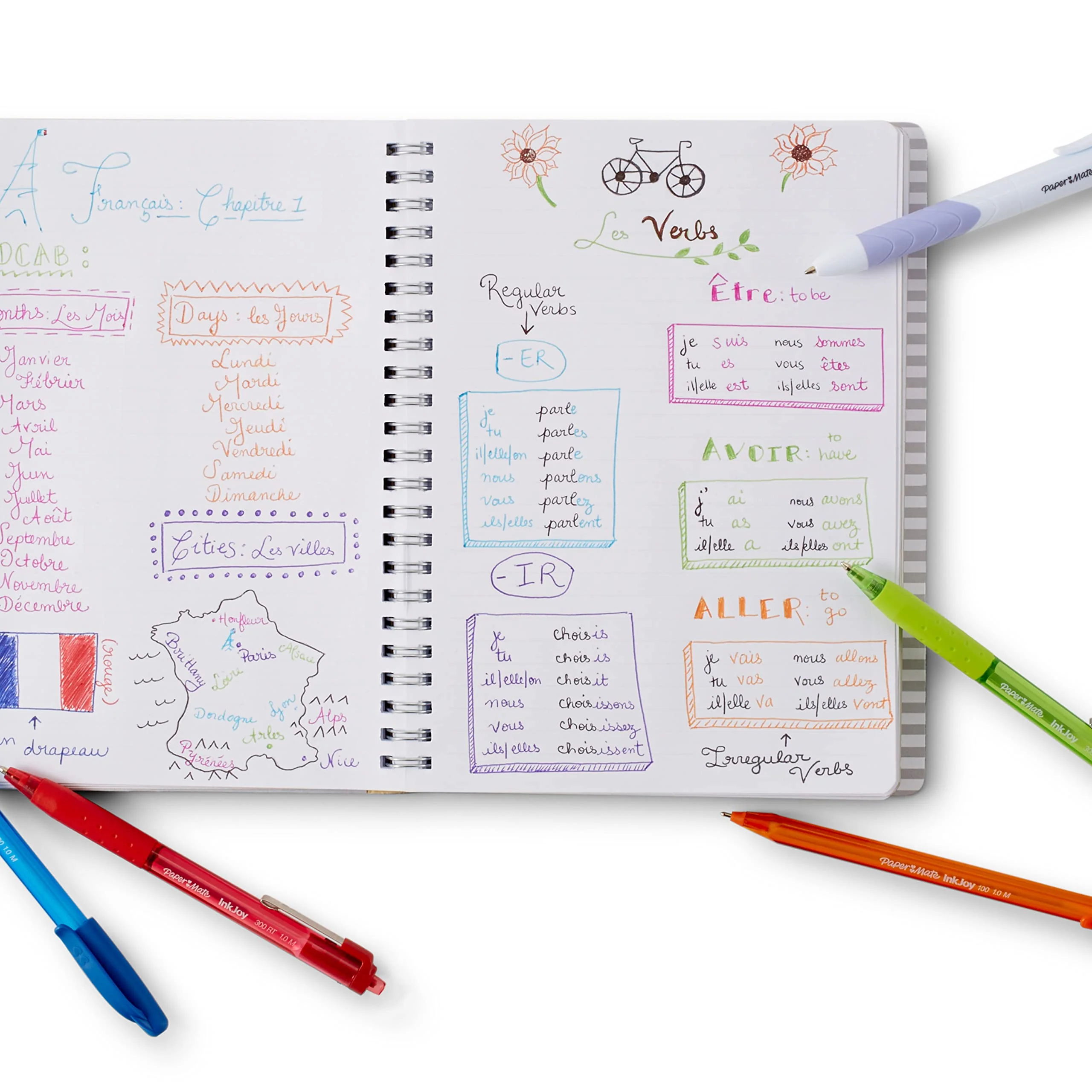 Papermate InkJoy 100 Penna a Sfera a Scatto, Punta Media da 1.0 mm, Confezione da 10, Colori Assortiti - Image 4