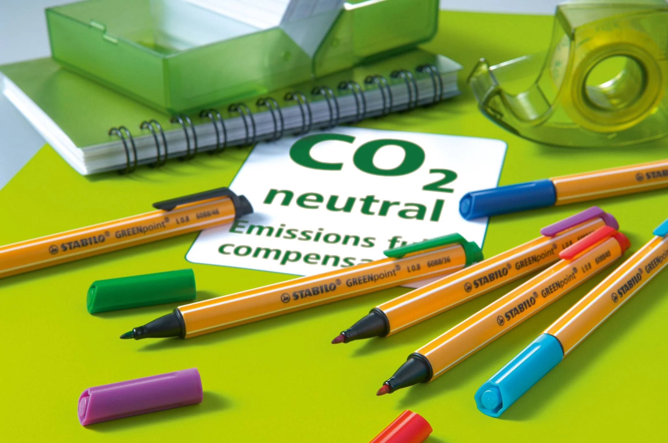 Penna Ecosostenibile con punta in fibra - STABILO GREENpoint - CO2 neutral - Blu - Image 5