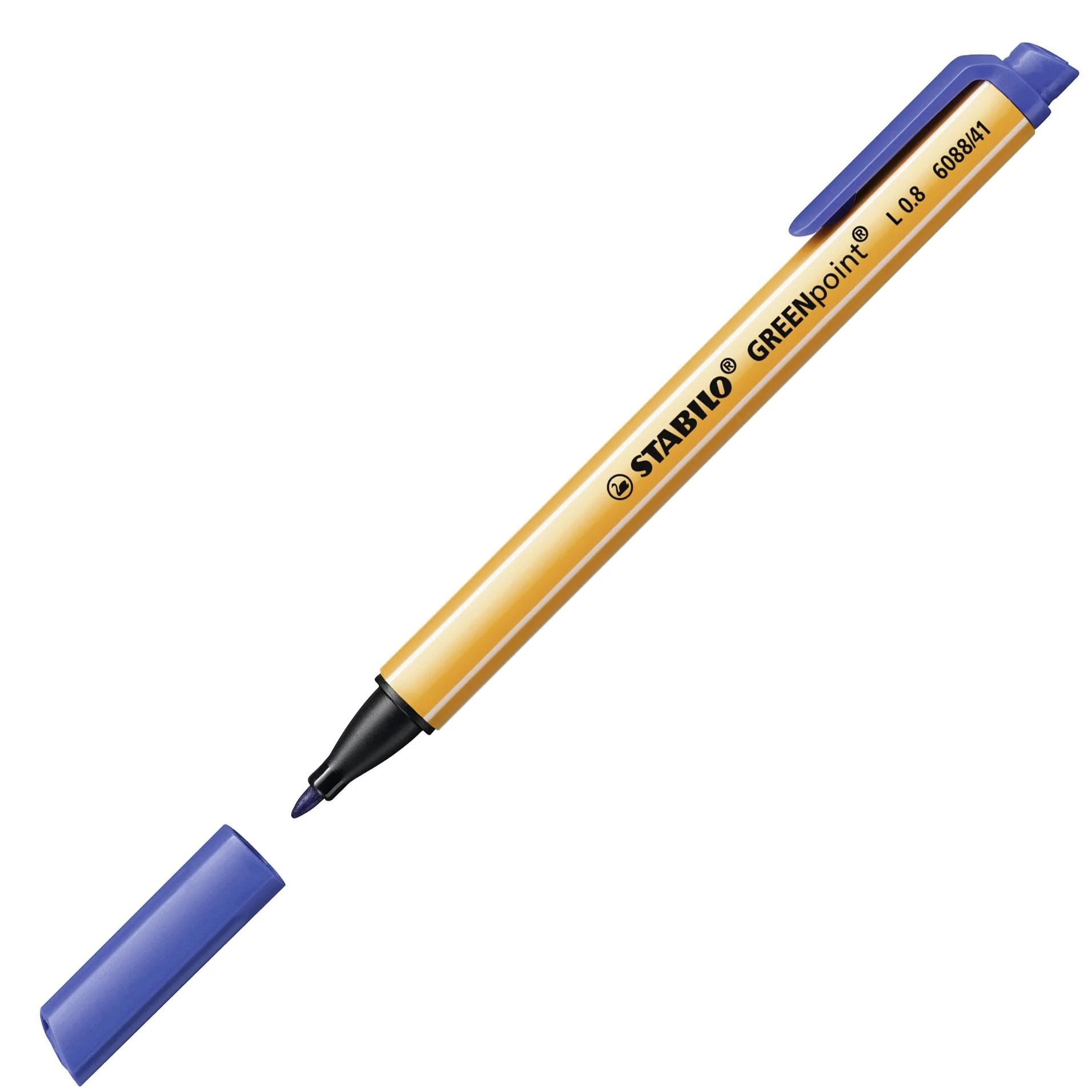 Penna Ecosostenibile con punta in fibra - STABILO GREENpoint - CO2 neutral - Blu - Image 7