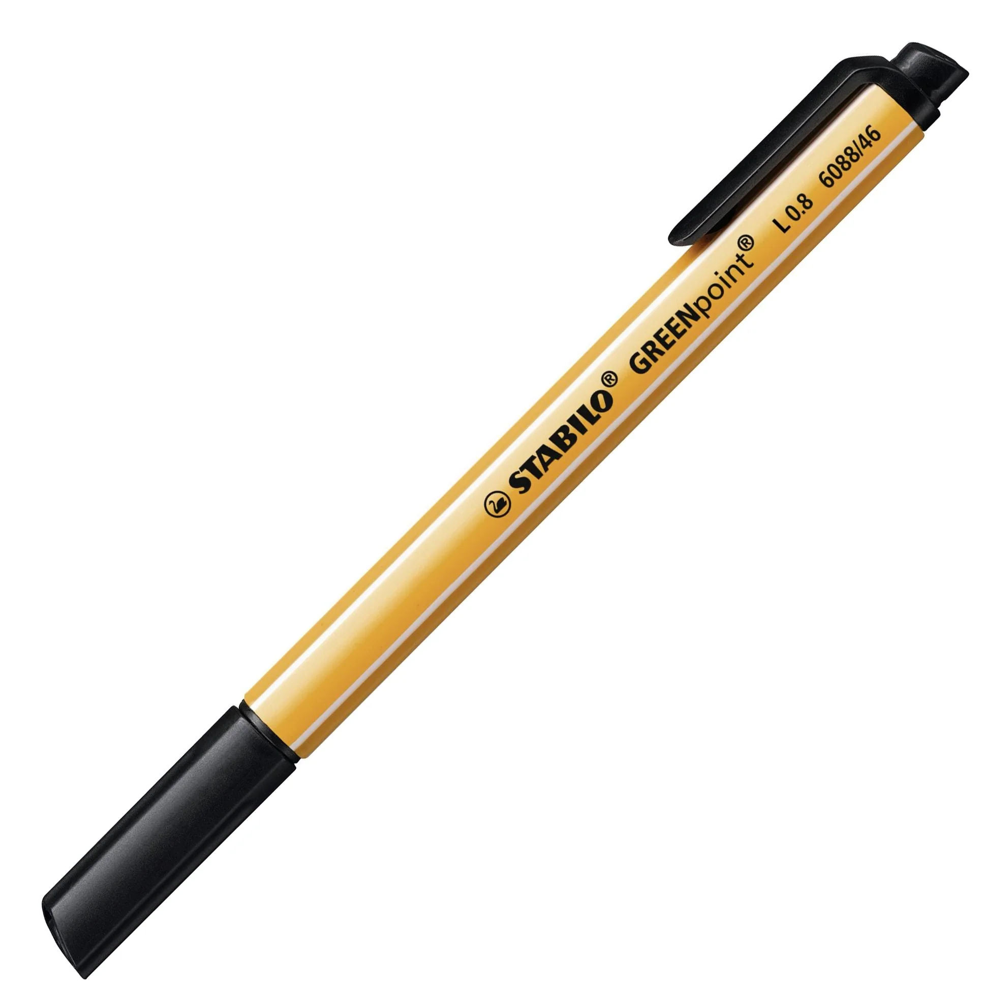 Penna Ecosostenibile con punta in fibra - STABILO GREENpoint - CO2 neutral - Nero