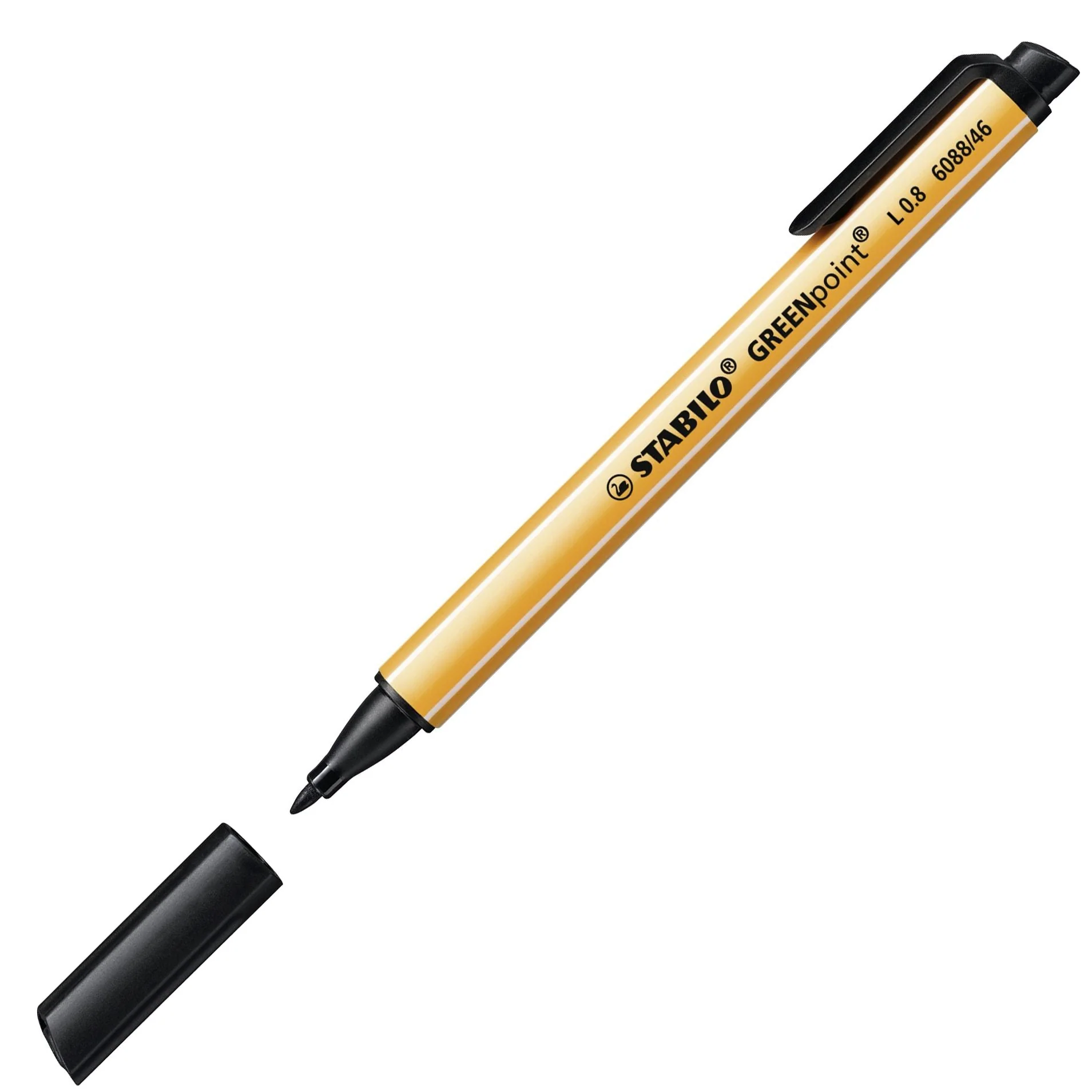 Penna Ecosostenibile con punta in fibra - STABILO GREENpoint - CO2 neutral - Nero - Image 5