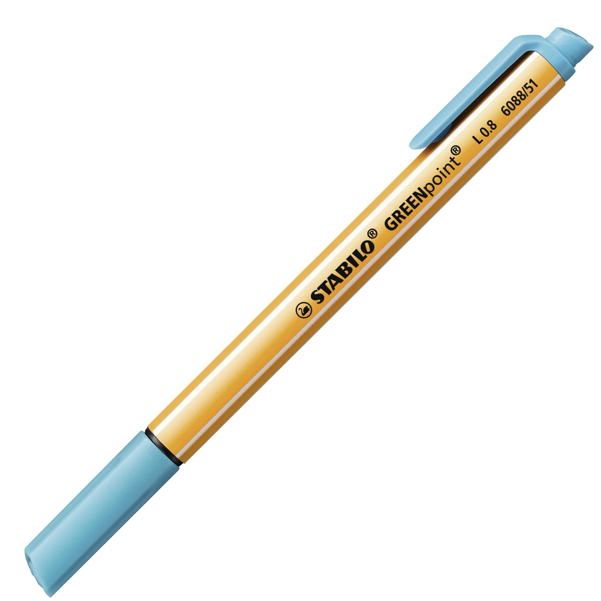 Penna Ecosostenibile con punta in fibra - STABILO GREENpoint - CO2 neutral - Turchese - Image 3