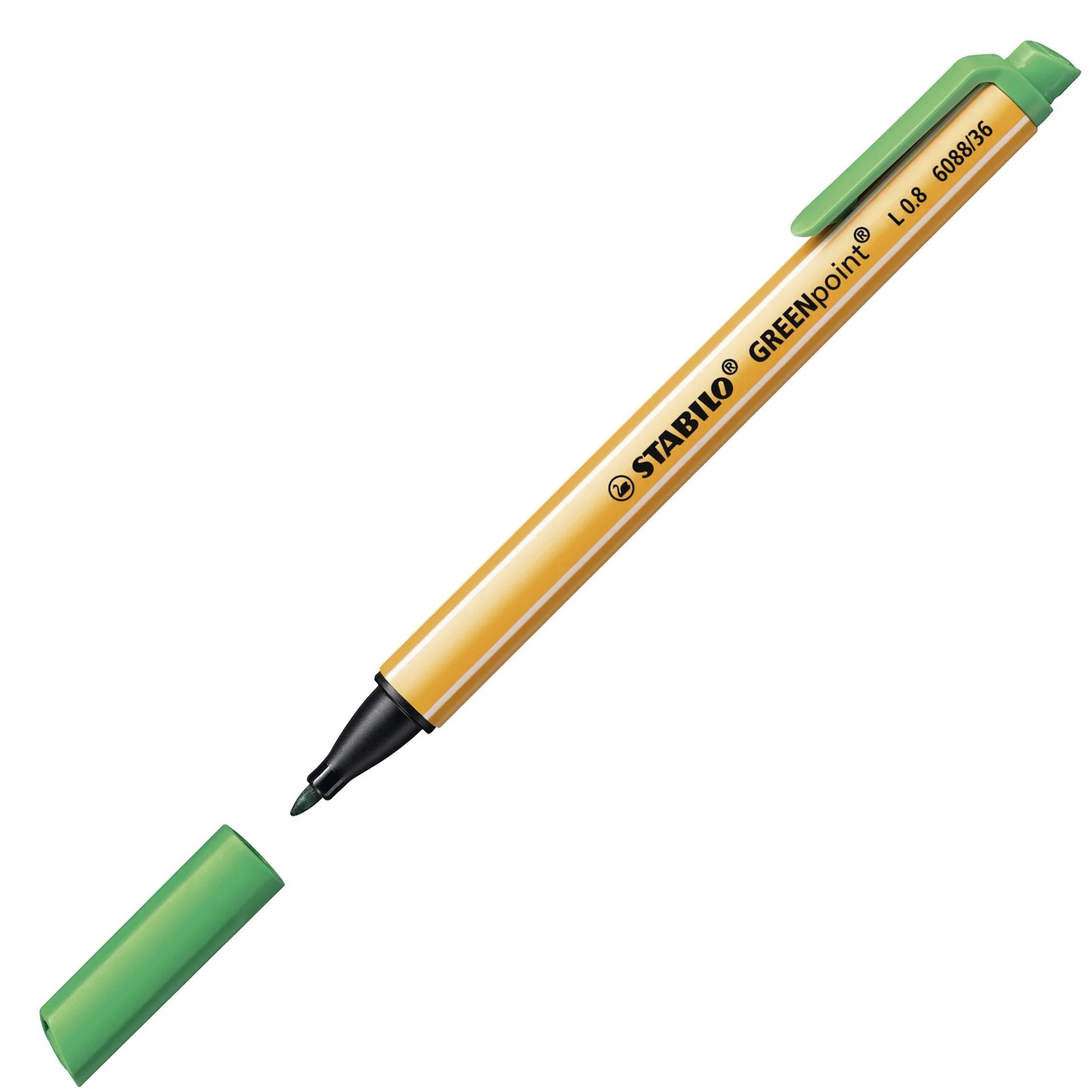 Penna Ecosostenibile con punta in fibra - STABILO GREENpoint - CO2 neutral - Verde - Image 4