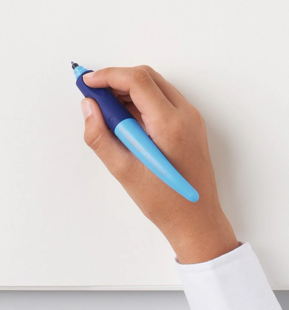 Penna Roller Ergonomica - STABILO EASYoriginal per Mancini in Blu/Azzurro - Cartuccia Blu inclusa - Image 2