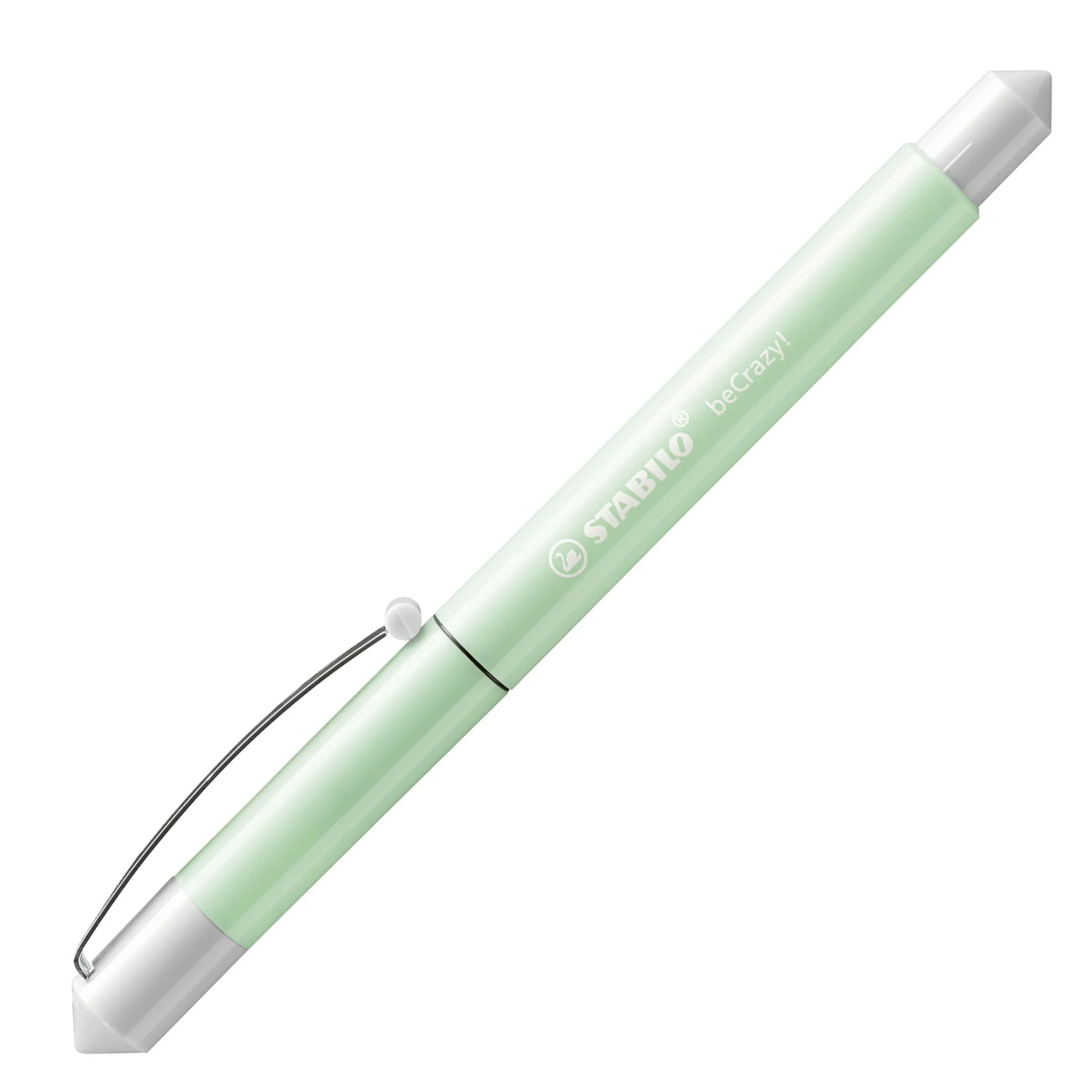 Penna Stilografica - STABILO beCrazy! Pastel in Menta - Cartuccia Blu inclusa - Image 2
