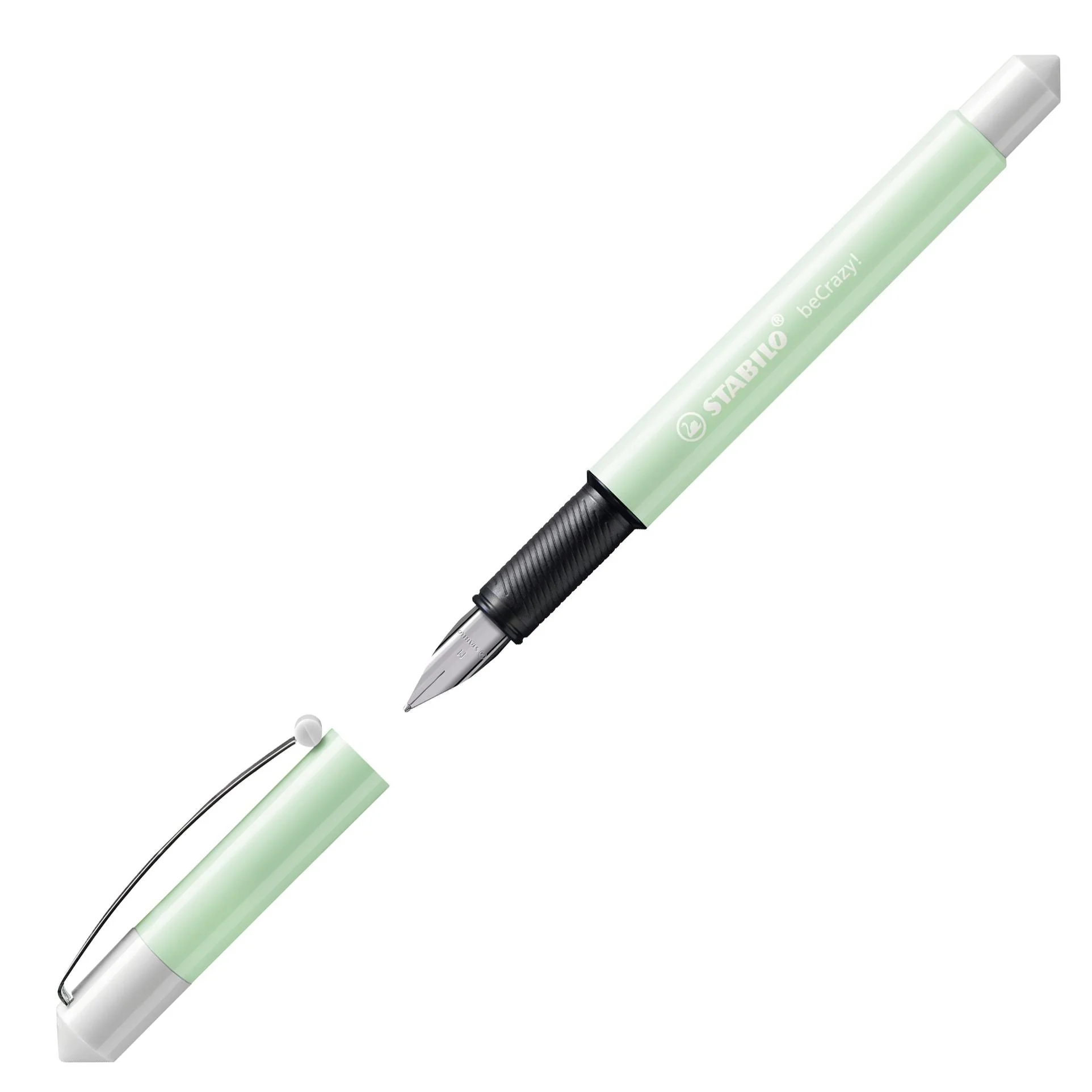Penna Stilografica - STABILO beCrazy! Pastel in Menta - Cartuccia Blu inclusa - Image 5