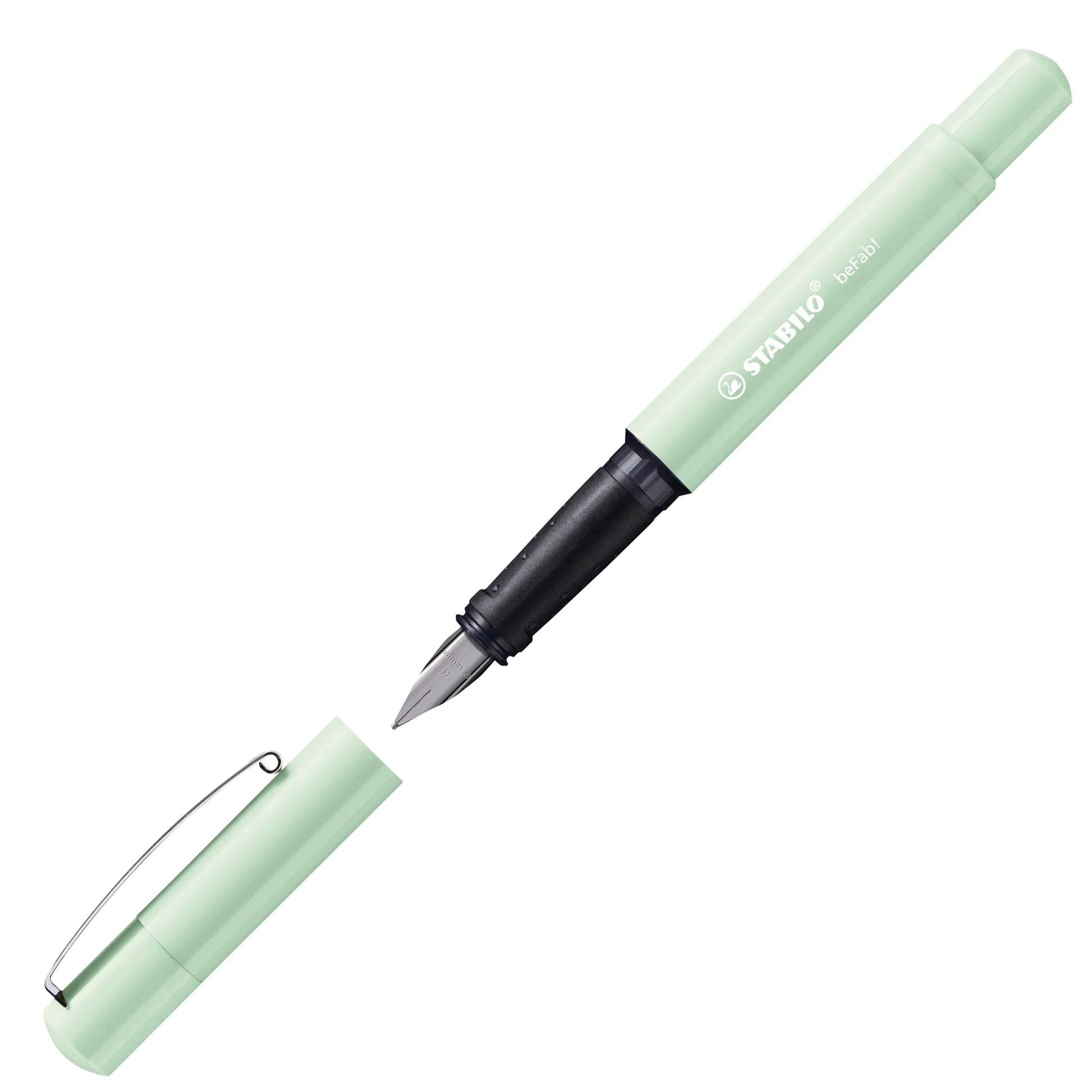 Penna Stilografica - STABILO beFab! Pastel in Menta - Cartuccia Blu inclusa - Image 6