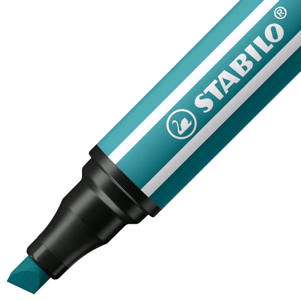 Pennarello Premium a tratto doppio (1 + 5 mm) - STABILO Pen 68 MAX - Blu Turchese - Image 2