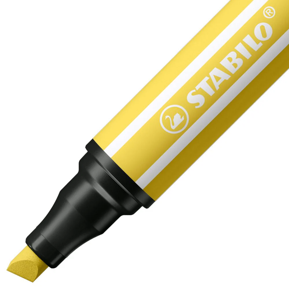 Pennarello Premium a tratto doppio (1 + 5 mm) - STABILO Pen 68 MAX - Giallo - Image 2