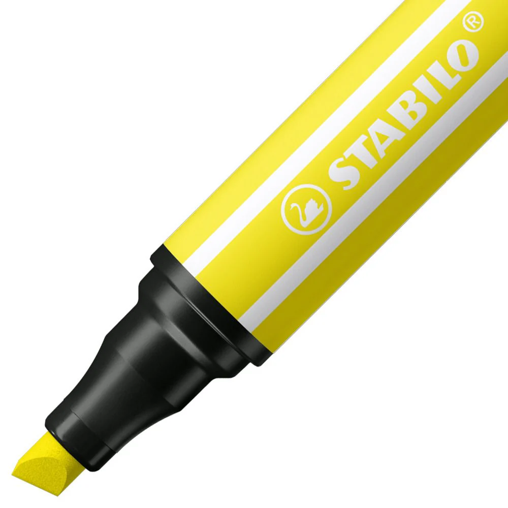 Pennarello Premium a tratto doppio (1 + 5 mm) - STABILO Pen 68 MAX - Giallo Limone - Image 2