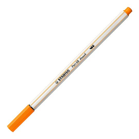 Pennarello Premium con punta a pennello - STABILO Pen 68 brush - Arancione - Image 7