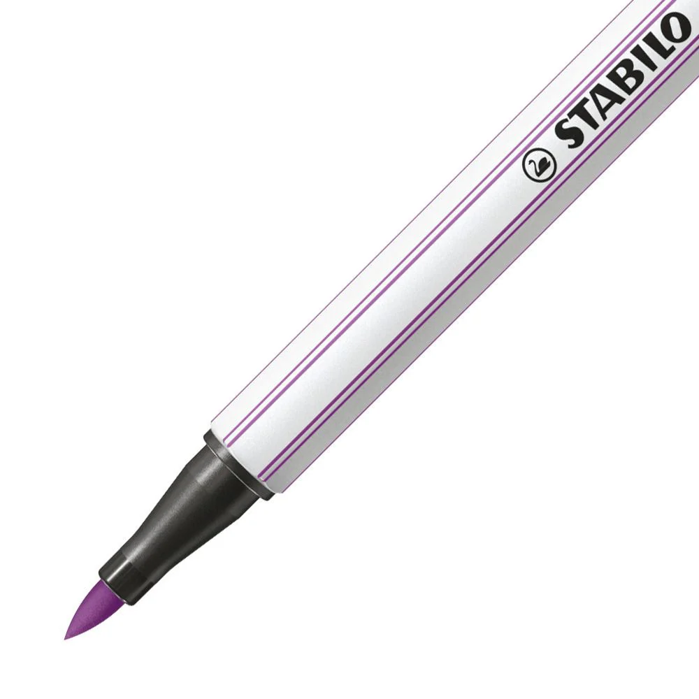 Pennarello Premium con punta a pennello - STABILO Pen 68 brush - ARTY - Scatola in metallo da 30 - Colori assortiti - Image 3
