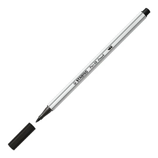 Pennarello Premium con punta a pennello - STABILO Pen 68 brush - Astuccio da 12 - con 12 colori assortiti - Image 3