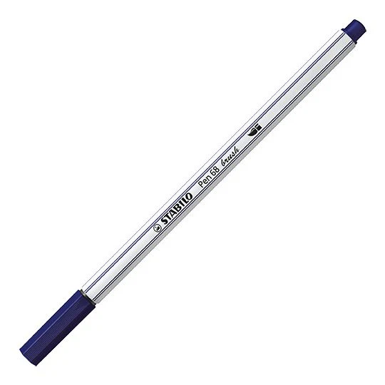 Pennarello Premium con punta a pennello - STABILO Pen 68 brush - Blu di Prussia - Image 7