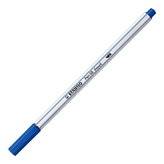 Pennarello Premium con punta a pennello - STABILO Pen 68 brush - Blu Oltremare - Image 7