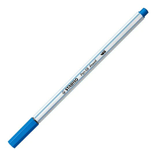Pennarello Premium con punta a pennello - STABILO Pen 68 brush - Blu Scuro - Image 7