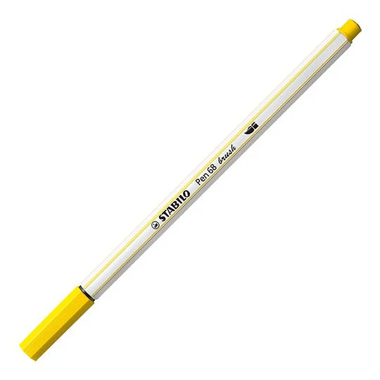 Pennarello Premium con punta a pennello - STABILO Pen 68 brush - Giallo - Image 7