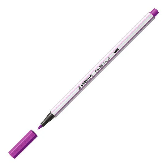 Pennarello Premium con punta a pennello - STABILO Pen 68 brush - Lilla - Image 2