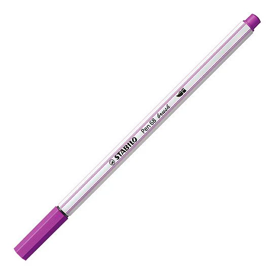 Pennarello Premium con punta a pennello - STABILO Pen 68 brush - Lilla - Image 7