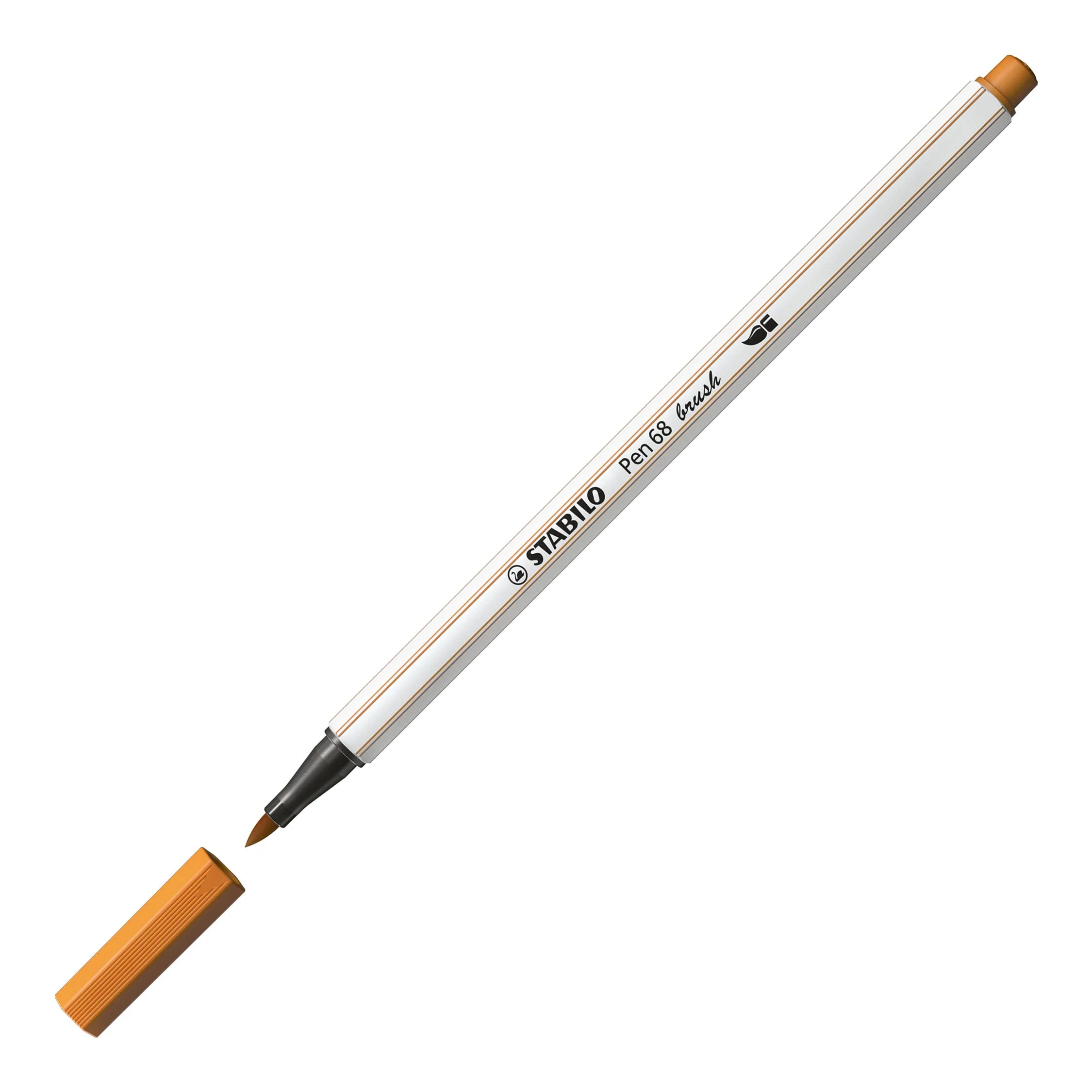 Pennarello Premium con punta a pennello - STABILO Pen 68 brush - Ocra Scuro - Image 2