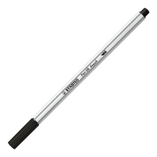 Pennarello Premium con punta a pennello - STABILO Pen 68 brush - Scatola in metallo da 15 - con 15 colori assortiti - Image 2
