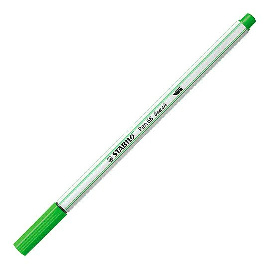 Pennarello Premium con punta a pennello - STABILO Pen 68 brush - Verde Chiaro - Image 7