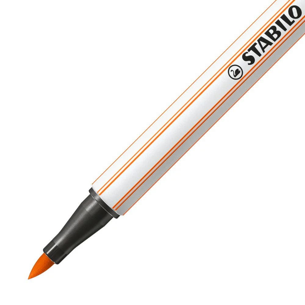 Pennarello Premium con punta a pennello - STABILO Pen 68 brush - Vermiglio pallido - Image 2