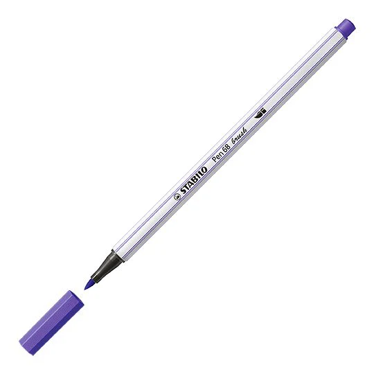 Pennarello Premium con punta a pennello - STABILO Pen 68 brush - Viola - Image 2