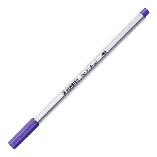 Pennarello Premium con punta a pennello - STABILO Pen 68 brush - Viola - Image 7