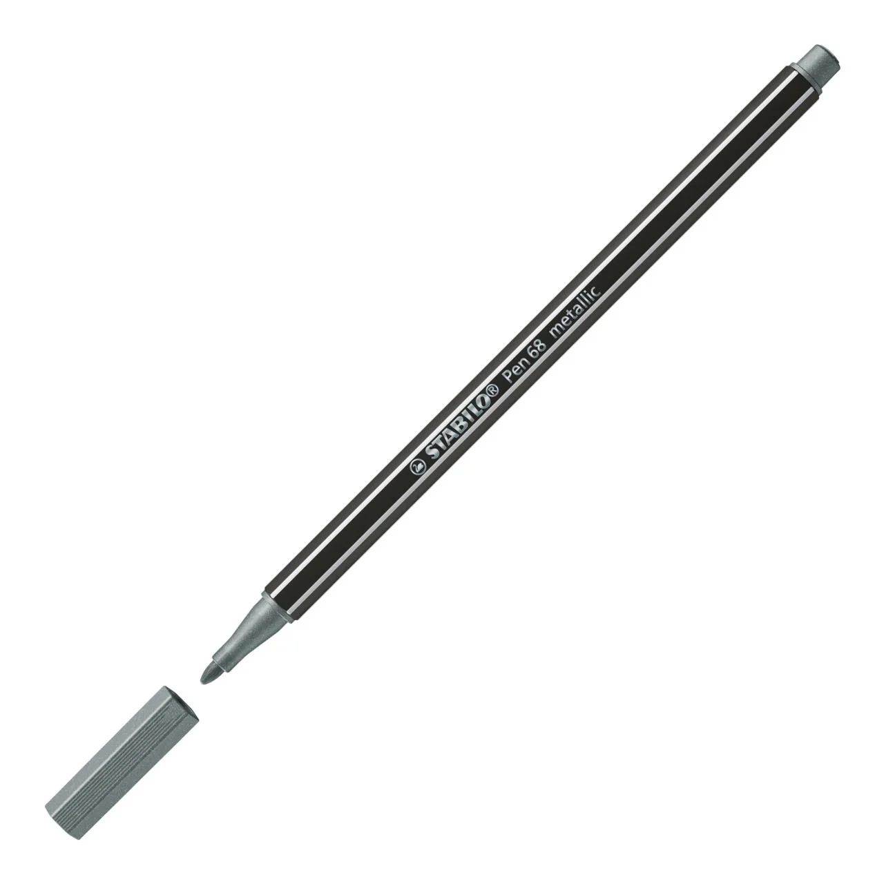Pennarello Premium Metallizzato - STABILO Pen 68 metallic - Argento - Image 2