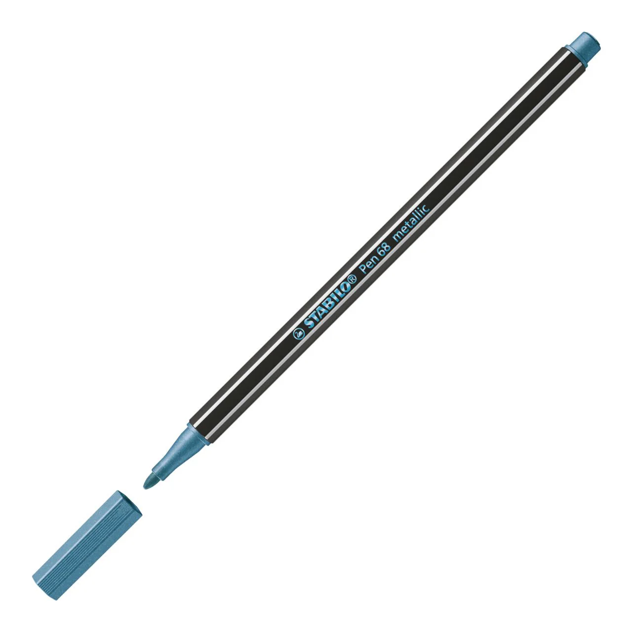 Pennarello Premium Metallizzato - STABILO Pen 68 metallic - Blu metallizzato - Image 2