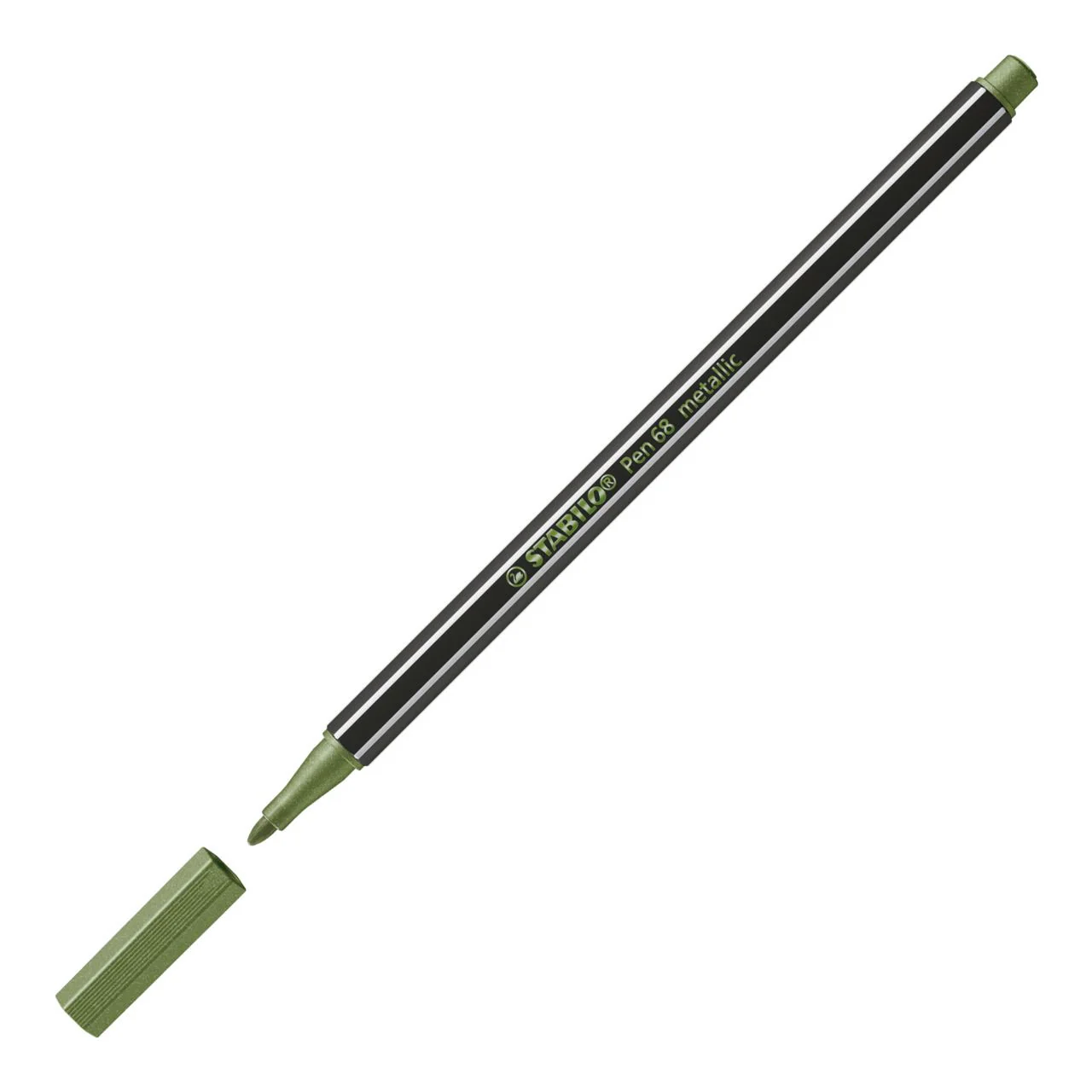 Pennarello Premium Metallizzato - STABILO Pen 68 metallic - Verde Chiaro metallizzato - Image 2