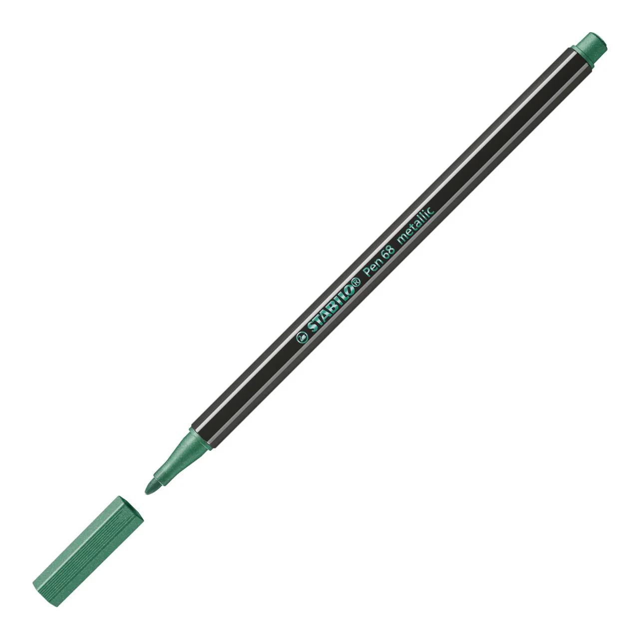 Pennarello Premium Metallizzato - STABILO Pen 68 metallic - Verde metallizzato - Image 2