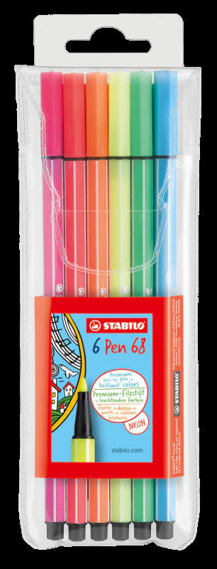 STABILO Pen 68 pennarello - astuccio da 6 pz. fluo - Image 2