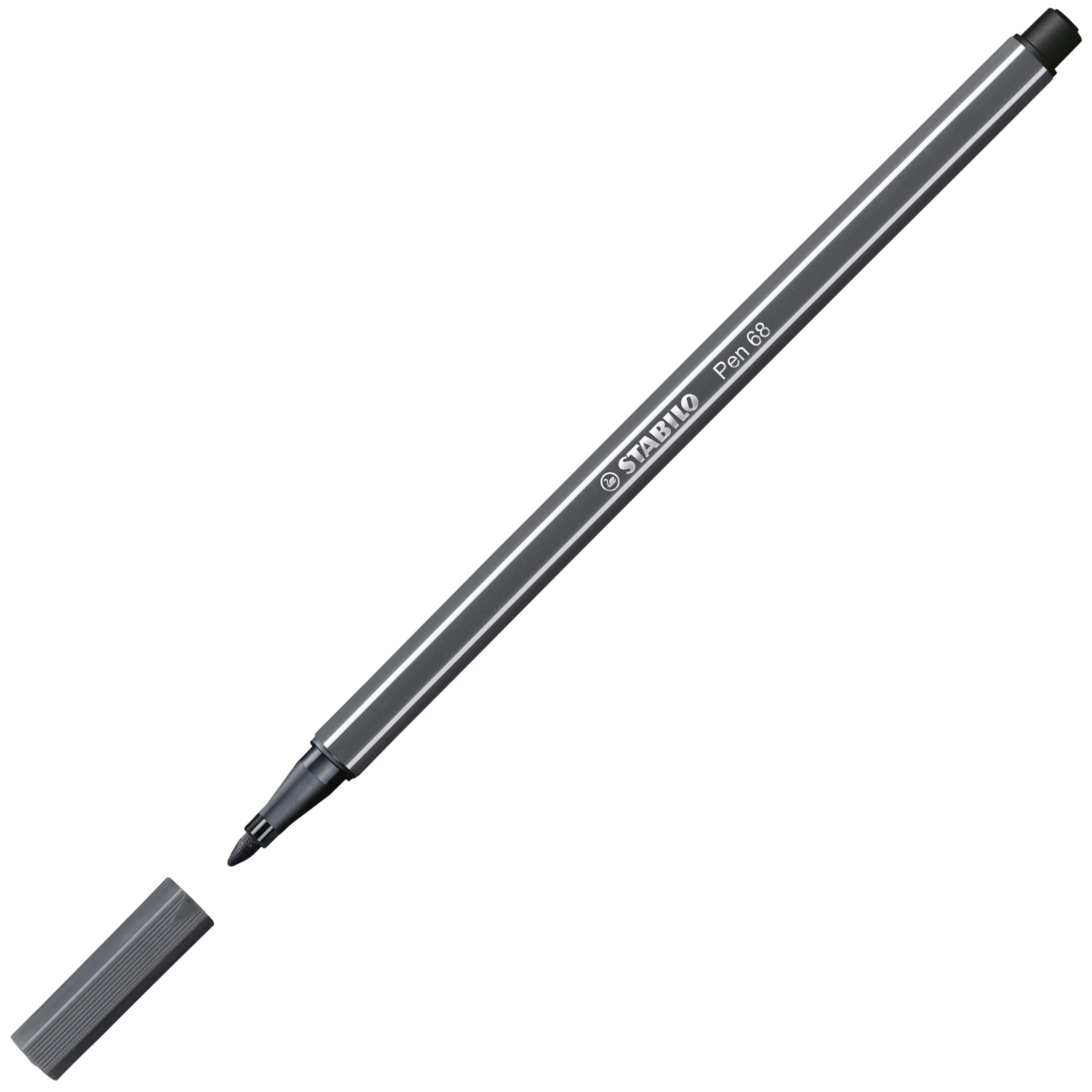 Pennarello Premium - STABILO Pen 68 - Grigio Freddo Profondo - Image 2