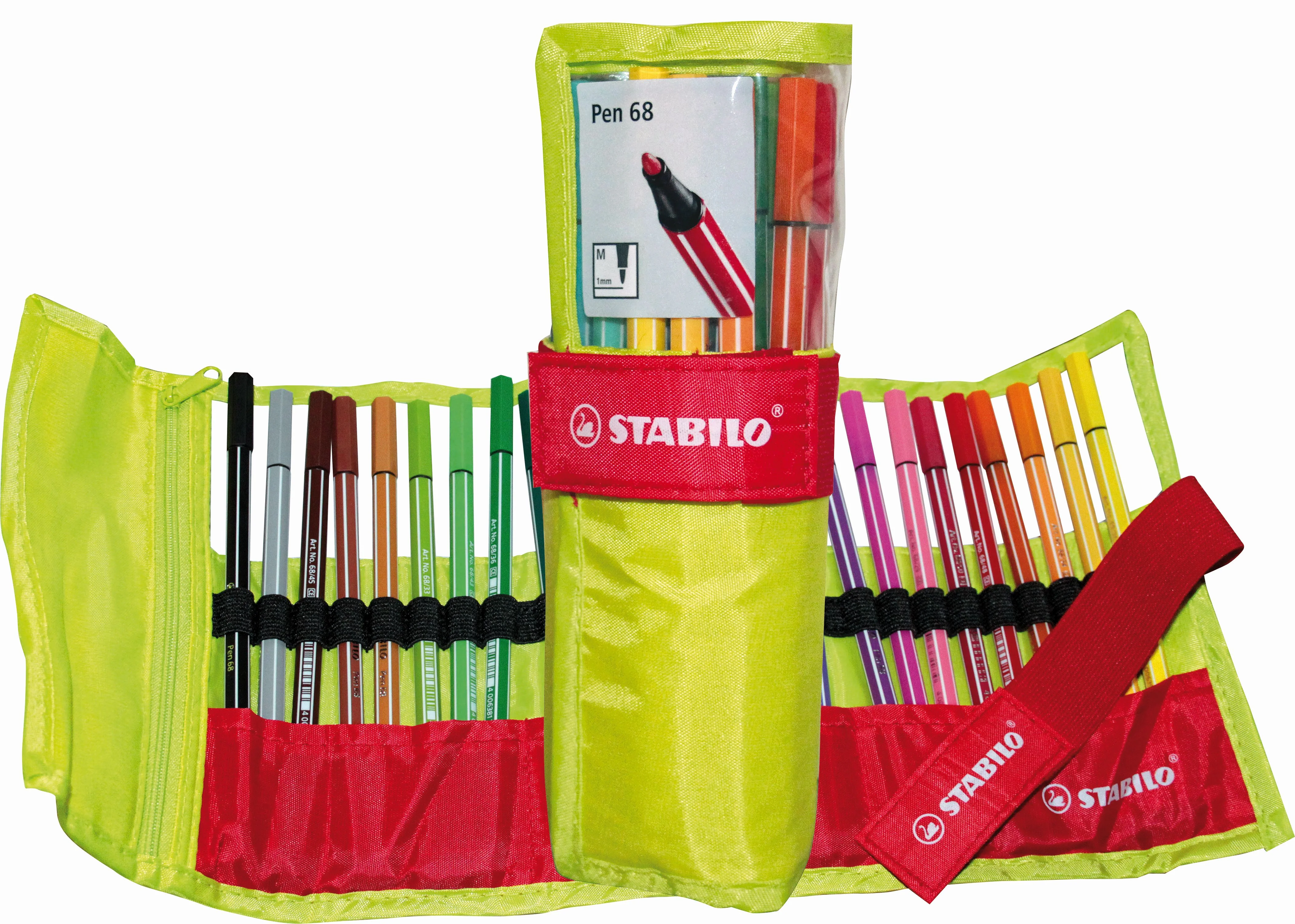 Pennarello Premium - STABILO Pen 68 - Rollerset con 25 Colori assortiti